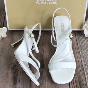 Michael Kors White Leather Sandals 7M